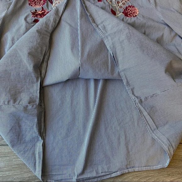 Jasmine & Juliana Striped Bell Sleeve Embroidered Top - Picture 12 of 16